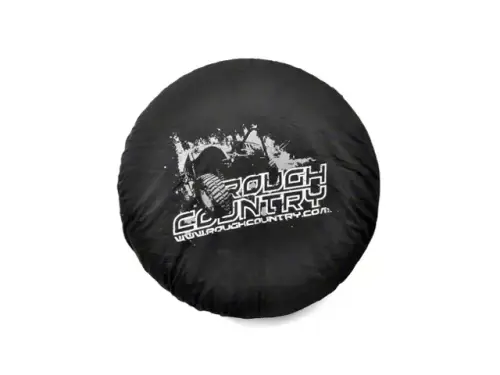 Rough Country - TC31 | Rough Country Spare Tire Cover With A Jeep & Rough Country Logo | Fit Up To 28 Or 31 Inch Tires