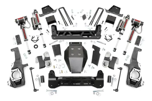Rough Country - 111150 | Rough Country 7 Inch Lift Kit Chevrolet Silverado / GMC Sierra 2500 HD & 3500 HD 4WD | With Factory Rear Overload Springs, Vertex Reservoir