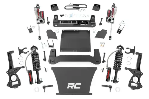 Rough Country - 26650_A | Rough Country 6 Inch Lift Kit For GMC Sierra 1500 4WD | 5.3L V8 or 6.2L V8 Engine, Factory Rear Mono-Leaf Springs, Vertex Coilovers With Vertex Shocks
