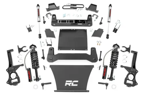 Rough Country - 110357 | Rough Country 4 Inch Lift Kit For Chevrolet Silverado / GMC Sierra 1500 | 5.3L V8 or 6.2L V8 Engine, Vertex Coilovers With V2 Rear Shocks