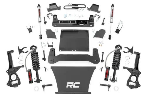 Rough Country - 110257 | Rough Country 6 Inch Lift Kit For GMC Sierra 1500 | 5.3L V8 or 6.2L V8 Engine,Factory Rear Multi Leaf Spring, Vertex Coilovers With V2 Rear Shocks
