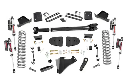 Rough Country - 43851 | Rough Country 6 Inch Lift Kit For Ford F-250/F-350 Super Duty 4WD | 3.5 Inch Axle Diameter, With Factory Rear Springs, Front Driveshaft Included, Vertex Reservoir Shocks