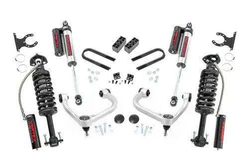 Rough Country - 41450 | Rough Country 3 Inch Lift Kit For Ford F-150 4WD | Front Vertex Coilovers, Rear Vertex Shocks