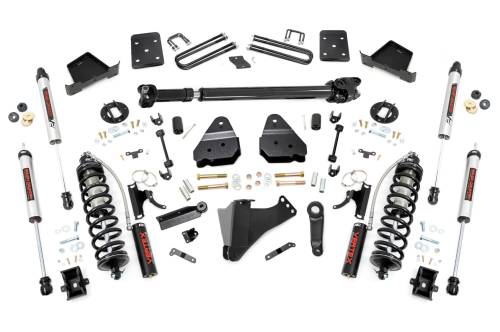 Rough Country - 55058 | Rough Country 4.5 Inch Coilover Conversion Lift Kit For Diesel Ford F-250/F-350 Super Duty | 2017-2022 | 3.5" Axle, Rear V2 Shocks, Driveshaft