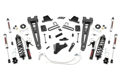 Rough Country - 53858 | Rough Country 6 Inch Coilover Conversion Lift Kit With Radius Arm For Ford F-250/F-350 Super Duty | 2008-2010 | Diesel, Rear V2 Shocks