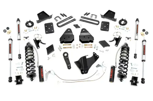 Rough Country - 53158 | Rough Country 6 Inch Coilover Conversion Lift Kit For Ford F-250 Super Duty | 2011-2014 | Diesel, No Rear Factory Spring, Rear V2 Shocks