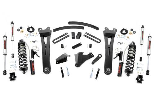 Rough Country - 53658 | Rough Country 6 Inch Coilover Conversion Lift Kit With Radius Arm For Ford F-250/F-350 Super Duty | 2005-2007 | Diesel, Rear V2 Shocks