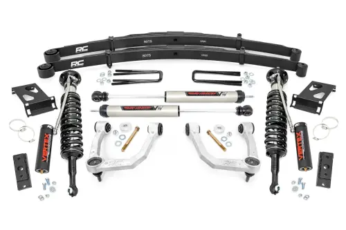 Rough Country - 74258 | Rough Country 3.5 Inch Lift Kit For Toyota Tacoma 2WD/4WD | Aluminum Finish Control Arm, Vertex Coilovers, Rear V2 Shocks