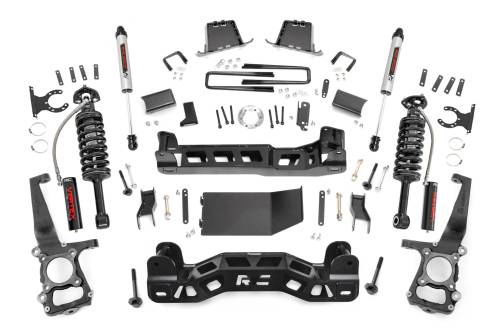 Rough Country - 59857 | Rough Country 6 Inch Lift Kit For Ford F-150 4WD | Vertex Coilovers With V2 Rear Shocks