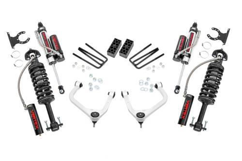 Rough Country - 29550 | Rough Country 3.5 Inch Lift Kit With Aluminum Control Arms Vertex Coilovers / Vertex Rear Shocks (2019-2024 Silverado 1500 2WD/4WD | Multi Leaf Springs)