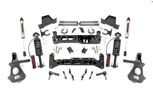 Rough Country - 23757 | 7 Inch GM Suspension Lift Kit w/ Vertex Coilovers, V2 Monotube Shocks