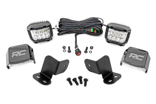 Rough Country - 93215 | Rough Country LED Cube Light Kit, Rear Mount For Segway UT6/UT10 | 3 Inch Osram Wide Angle Series