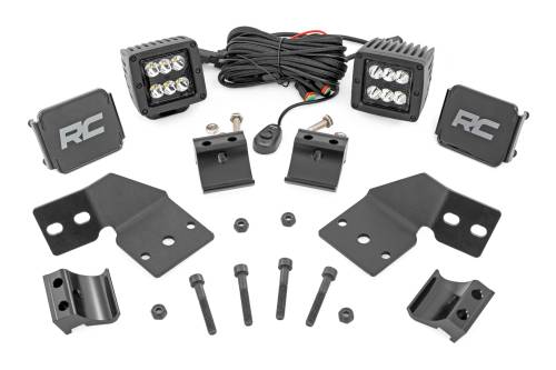 Rough Country - 93301 | Rough Country LED Cube Light Kit Forward Facing For Polaris XPEDITION ADV 5/XPEDITION XP 5 | Black Series Lights