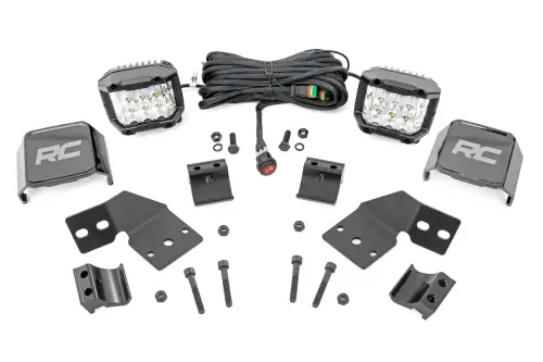 Rough Country - 93304 | Rough Country LED Cube Light Kit Forward Facing For Polaris XPEDITION ADV 5/XPEDITION XP 5 | 3-inch Osram Wide Angle Series Lights