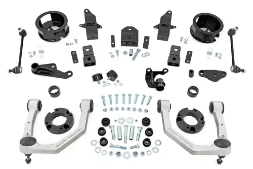 Rough Country - 75500A | Rough Country 3.5 Inch Lift Kit, TRD Offroad For Toyota Tacoma 4WD | Strut Spacers With Shock Relocation Brackets
