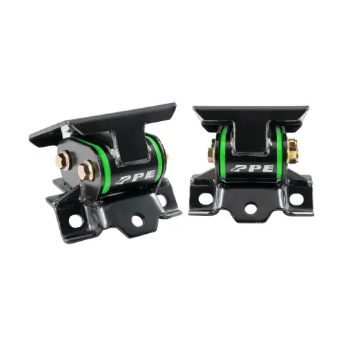 Pacific Performance Engineering - 168032150 | PPE Performance Engine Mount Kit With Silicone Bushings For GM 6.6L Duramax | Green Finish