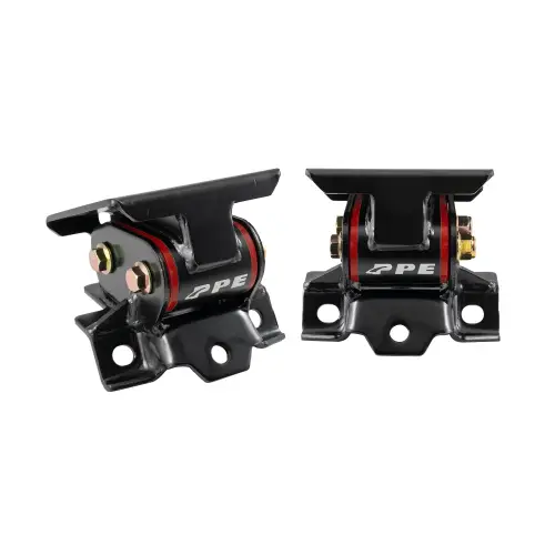 Pacific Performance Engineering - 168032170 | PPE Performance Engine Mount Kit With Silicone Bushings For GM 6.6L Duramax | Red Finish