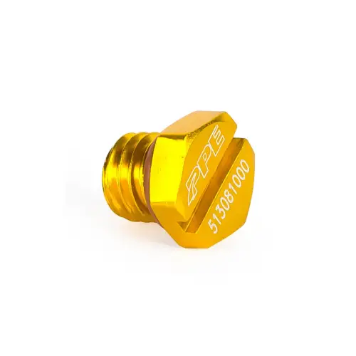 Pacific Performance Engineering - 513081000 | PPE Performance Air Bleeder Screw For GM 6.6L Duramax | Yellow Finish