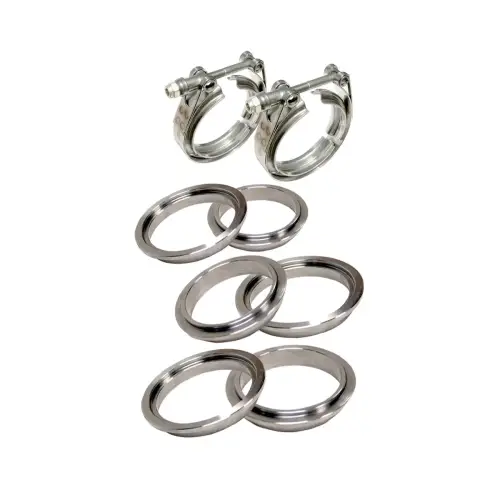 Pacific Performance Engineering - 517330008 | PPE Performance Standard 304 Stainless Steel V-Band - 8 piece Set (2C 3M 3F) | 3.0 Inch Dimensions