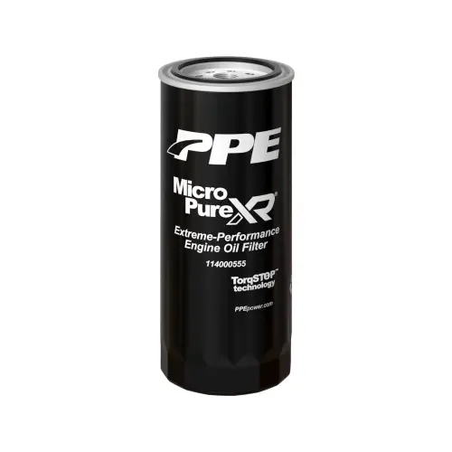 Pacific Performance Engineering - 114000555 | PPE Performance Engine Oil Filter, MicroPure XR With TorqSTOP, Replaces AC-DELCO PF2232 For GM 6.6L Duramax L5P | Black Finish