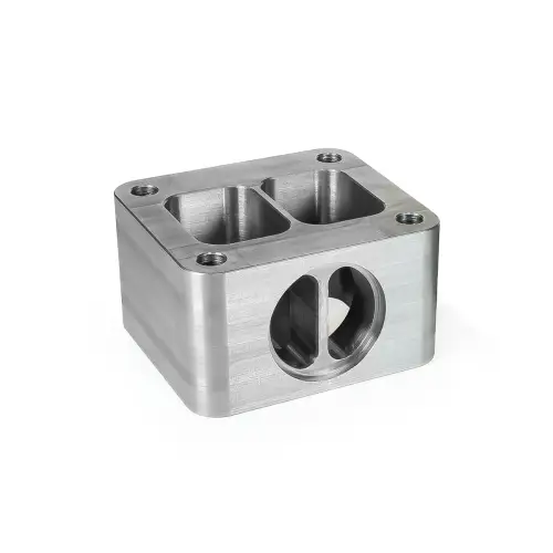 Pacific Performance Engineering - 116006059 | PPE Performance T4 Riser Block With Wastegate Port 2 3/8 Inch Height For GM 6.6L Duramax