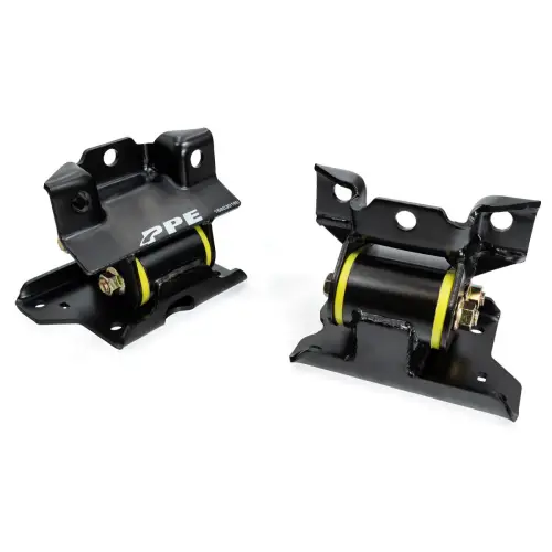 Pacific Performance Engineering - 168030160 | PPE Performance Engine Mount Kit With Silicone Bushings For GM 6.6L Duramax | Yellow Finish