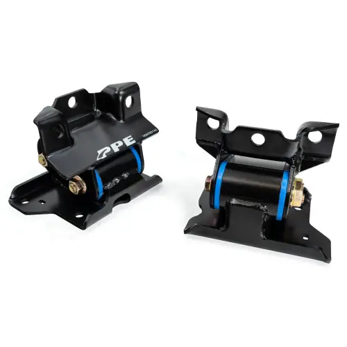 Pacific Performance Engineering - 168030140 | PPE Performance Engine Mount Kit With Silicone Bushings For GM 6.6L Duramax | Blue Finish