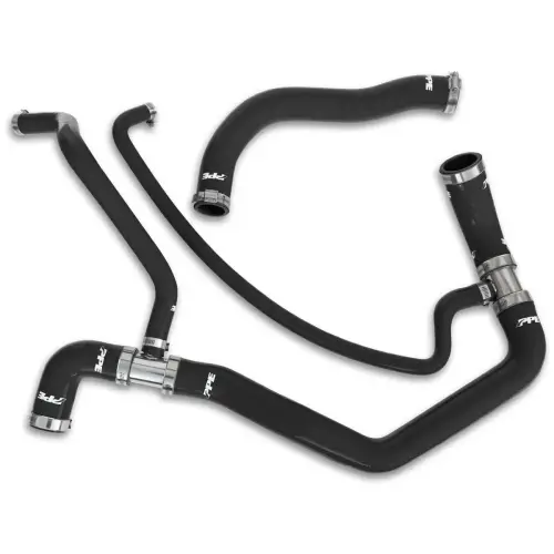 Pacific Performance Engineering - 119020100 | PPE Performance Silicone Upper and Lower Coolant Hose Kit For GM 6.6L Duramax | Black Finish