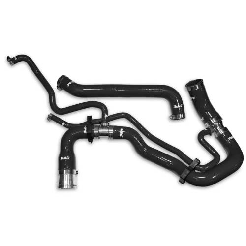 Pacific Performance Engineering - 119020300 | PPE Performance Silicone Upper And Lower Coolant Hose Kit For GM 6.6L Duramax | Black Finish
