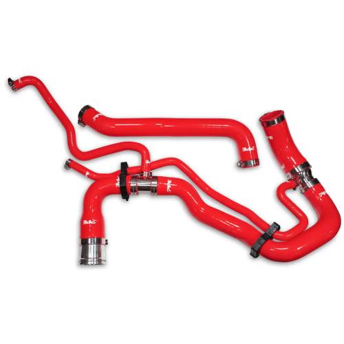 Pacific Performance Engineering - 119021300 | PPE Performance Silicone Upper And Lower Coolant Hose Kit For GM 6.6L Duramax | Red Finish