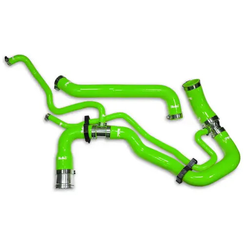 Pacific Performance Engineering - 119023300 | PPE Performance Silicone Upper And Lower Coolant Hose Kit For GM 6.6L Duramax | Green Finish