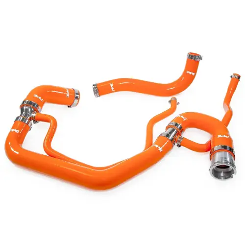 Pacific Performance Engineering - 119025200 | PPE Performance Silicone Upper and Lower Coolant Hose Kit For GM 6.6L Duramax | Orange Finish