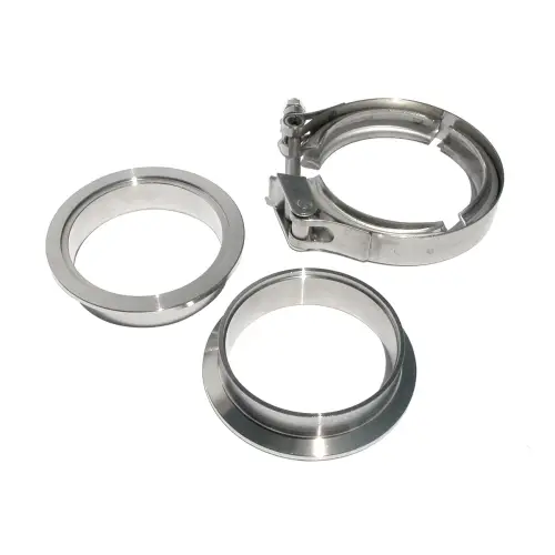 Pacific Performance Engineering - 517127503 | PPE Performance QR 304 Stainless Steel V-Band - 3 Piece Set (1C 1M 1F) | 2.75 Inch Dimensions
