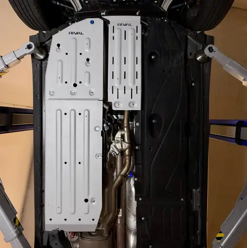 RIVAL 4X4 - 2333.1896.1.6 | RIVAL Aluminum Passenger Underside Skid Plate For Ford Maverick Hybrid 2WD AWD