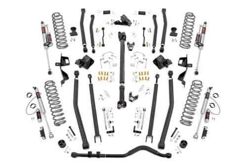 Rough Country - 66044 | Rough Country 6 Inch Lift Kit, 4 Door, Long Arm For Jeep Wrangler Unlimited JL 4WD | M1R Monotube Shocks