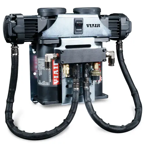 VIAIR - 80302 | VIAIR VMS Dual Complete & Lock Mount Bracket System | Chrome, Dual 444C Compressors