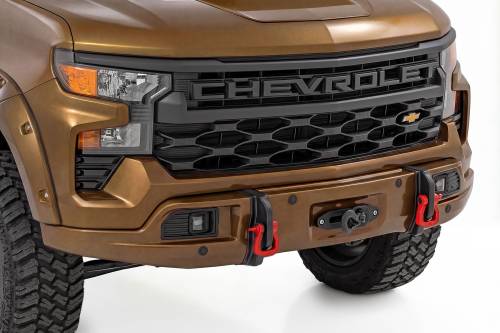 Rough Country - 13007-GXN | Rough Country FXS Front Bumper For Chevrolet Silverado 1500 2WD/4WD | GXN, Harvest Bronze Paint Code, With PRO12000S Winch