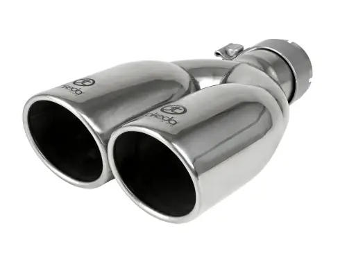 Afe - Advance Flow Engineering - 49T25374-P121 | aFe Power Takeda 2.5 Inch 304 Stainless Steel Exhaust Tip | Polished Tip, 2.5 Inch In x 3.5 Inch Out x 12 Inch Length Bolt-On