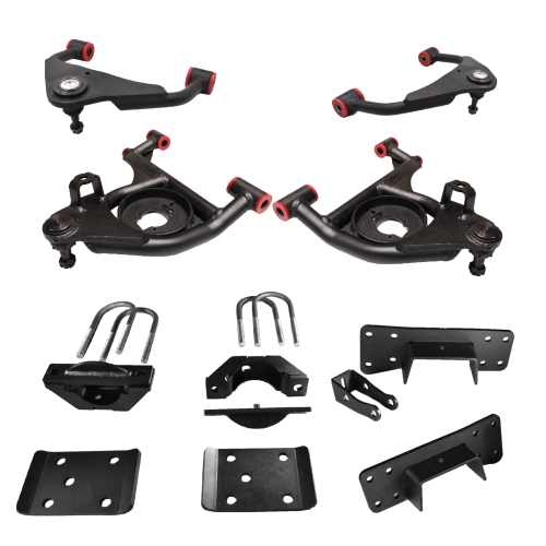DJM Suspension - DJM2599-46+ | DJM Suspension 4 Inch Front / 6 Inch Rear Lowering Kit (1999-2006 Silverado, Sierra 1500 2WD)