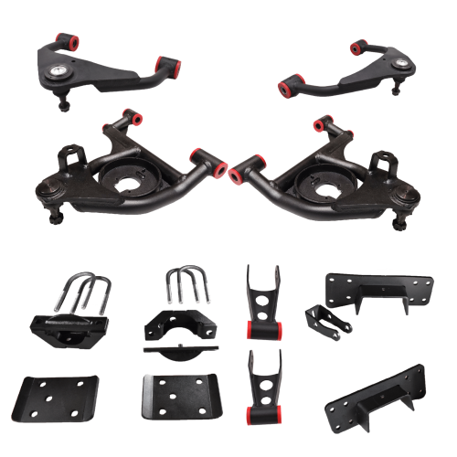 DJM Suspension - DJM2599-57 | DJM Suspension 5 Inch Front / 7 Inch Rear Lowering Kit 1999-2006 Silverado, Sierra 1500 2WD (Shocks Included)