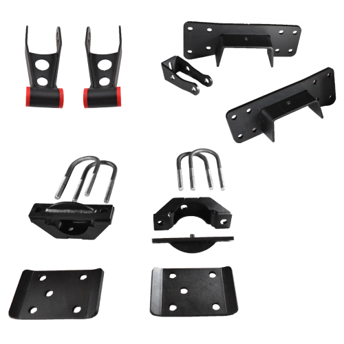 DJM Suspension - FK2599-7 | DJM Suspension 7 Inch Rear Flip Kit (1999-2006 Silverado, Sierra 1500 2WD | 1 Piece Driveshaft)