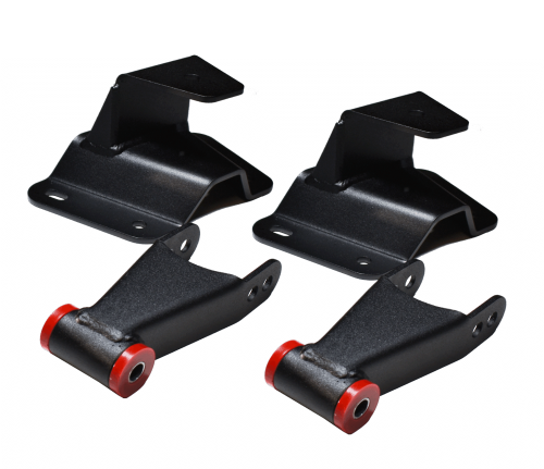 DJM Suspension - HS1130-4 | DJM Suspension 4 Inch Rear Hanger & Shackle Kit (1965-1972 F100 Pickup 2WD)