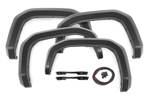 Rough Country - O-T12421-796 | Rough Country Sport Fender Flares For Toyota Tacoma 2WD/4WD | Wave Maker