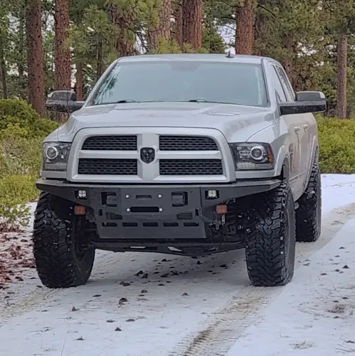 Thuren Fabrication - TF-FBMPR-1318-W | Thuren Fabrication Modular Front Winch Bumper For Ram 2500 / Ram 3500 | For OEM Unmodified Fenders