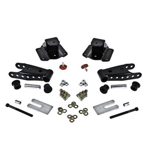 Belltech - 6594 | Belltech 4" Drop Leaf Spring Shackle & Hanger Kit (Front Hanger/Rear Shackle)