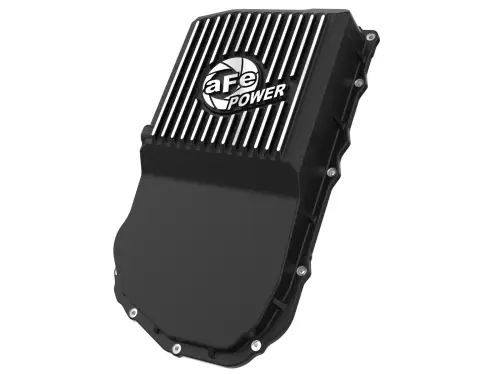 Afe - Advance Flow Engineering - 46-71310B | aFe Power Pro Series Transmission Pan, Black With Machined Fins For RAM TRX (8HP95 Transmission)