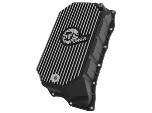 Afe - Advance Flow Engineering - 46-71380B | aFe Power Pro Series Transmission Pan, Black With Machined Fins For GM Diesel Trucks V8-6.6L (td) L5P