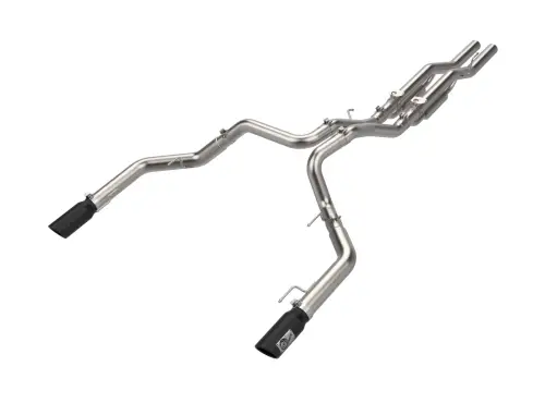 Afe - Advance Flow Engineering - 49-33151-B | aFe Power Vulcan Series 3 To 3-1/2 Inch, 304 Stainless Steel Cat-Back Exhaust System With Black Tip For Ford F-150 Raptor/ Raptor R V6/V8