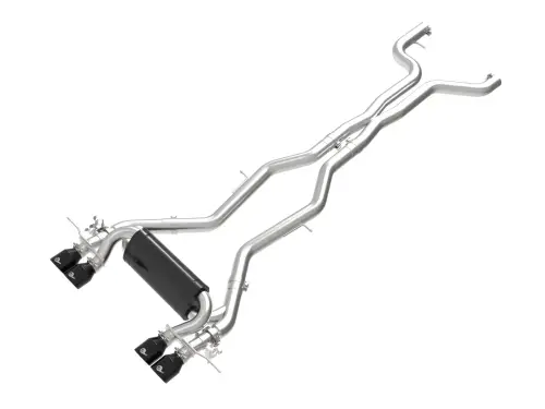 Afe - Advance Flow Engineering - 49-36353-B | aFe Power MACH Force-Xp 3 To 2-1/2 Inch, 304 Stainless Steel Cat-Back Exhaust System With Black Tip For BMW M2 (G87) L6-3.0L (tt) S58