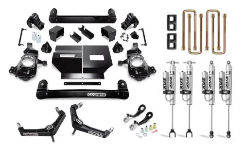 Cognito Motorsports - 110-P1385 | Cognito 4 Inch Performance Billet Upper Control Arm Lift Kit With Fox PSRR 2.0 Shocks For Chevrolet Silverado / GMC Sierra 2500/3500 2WD/4WD